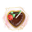 Chocolate Heart Cake 10"