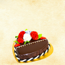 Chocolate Cream Heart Cake 6"
