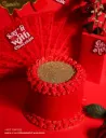 Red Velvet Glitter Blow Cake
