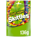 Skittles Crazy Sour Chocolate Pouch 136g